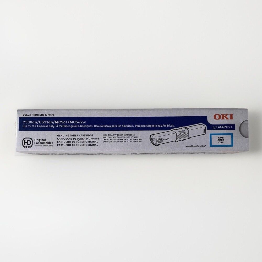 OKI Data 44469721 Cyan Toner Genuine C530dn New! Ink